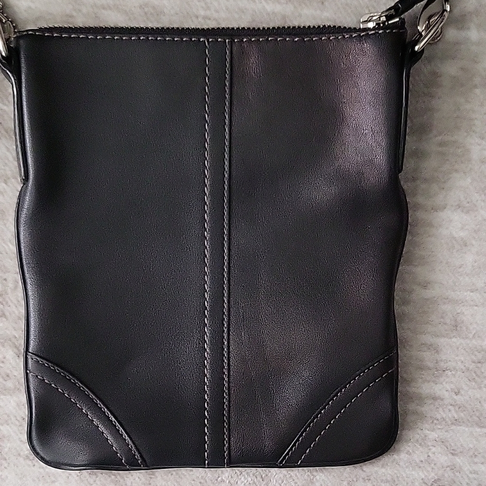 Coach Black Leather Crossbody Bag - Picture 2 of 5